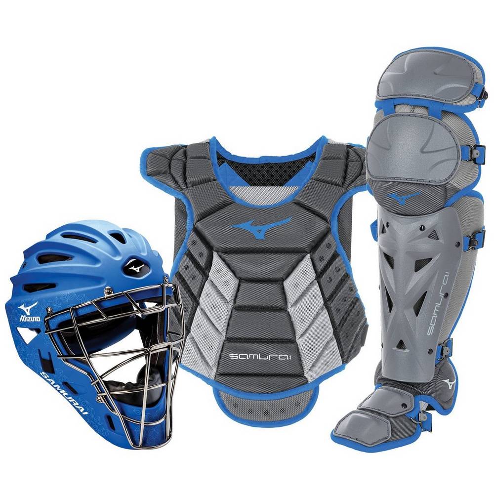 Mizuno Samurai Boxed (13-14") Női Catchers Gear Szürke/Királykék YMQ967253